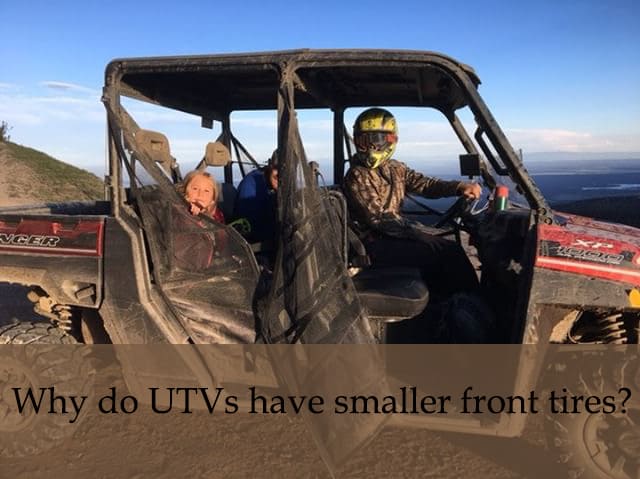 why do utvs have smaller front tires